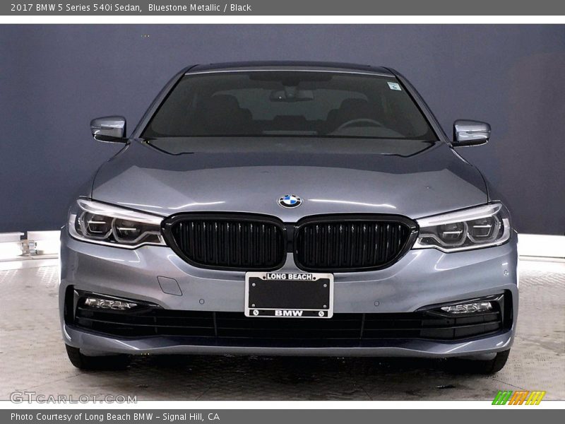 Bluestone Metallic / Black 2017 BMW 5 Series 540i Sedan
