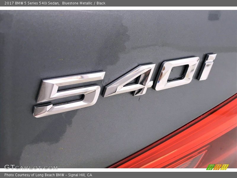 Bluestone Metallic / Black 2017 BMW 5 Series 540i Sedan