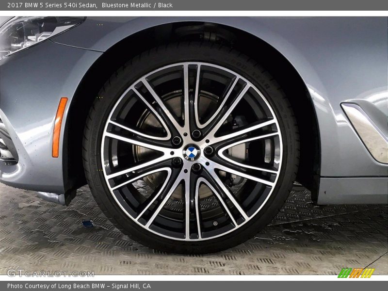 Bluestone Metallic / Black 2017 BMW 5 Series 540i Sedan