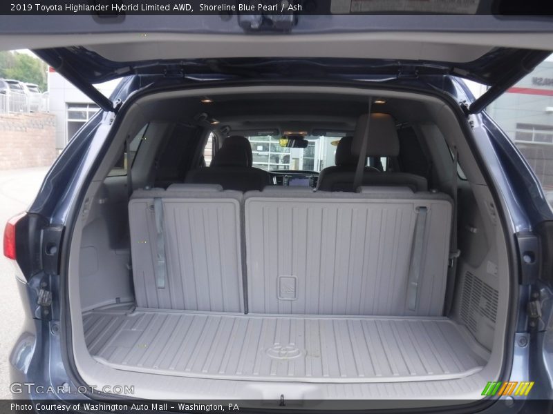 Shoreline Blue Pearl / Ash 2019 Toyota Highlander Hybrid Limited AWD