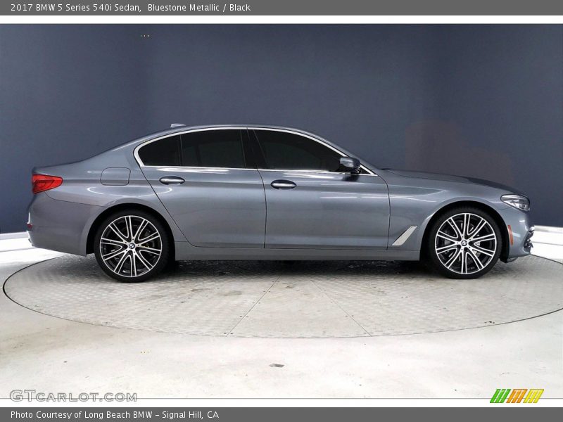 Bluestone Metallic / Black 2017 BMW 5 Series 540i Sedan