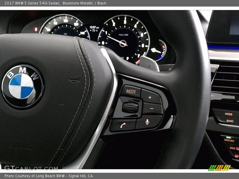 Bluestone Metallic / Black 2017 BMW 5 Series 540i Sedan