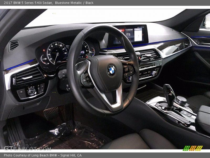 Bluestone Metallic / Black 2017 BMW 5 Series 540i Sedan