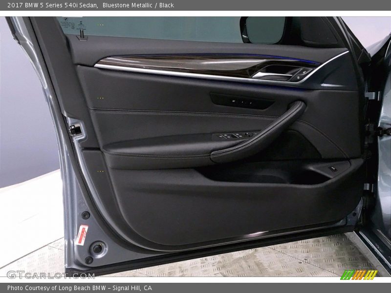 Bluestone Metallic / Black 2017 BMW 5 Series 540i Sedan