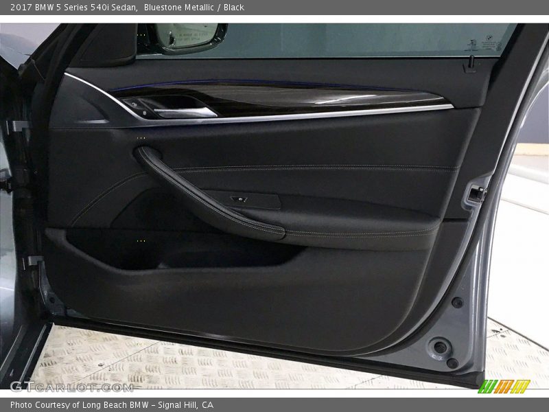 Bluestone Metallic / Black 2017 BMW 5 Series 540i Sedan