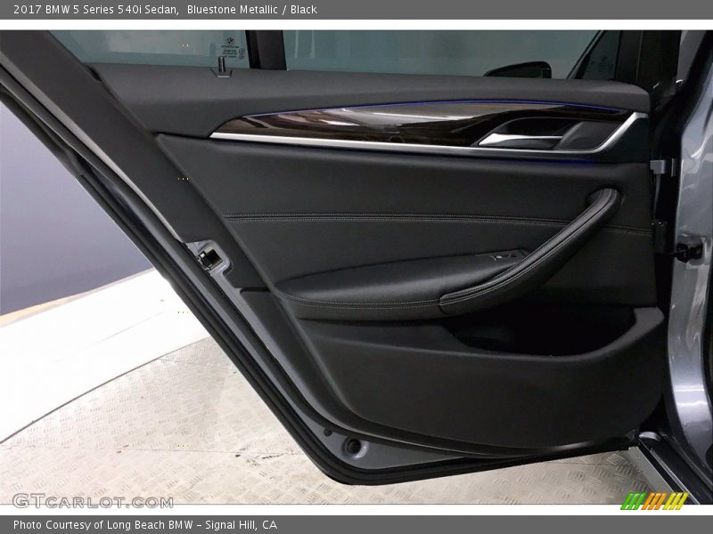 Bluestone Metallic / Black 2017 BMW 5 Series 540i Sedan