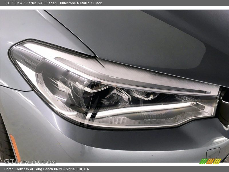 Bluestone Metallic / Black 2017 BMW 5 Series 540i Sedan