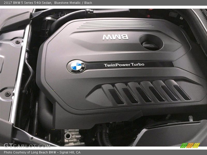 Bluestone Metallic / Black 2017 BMW 5 Series 540i Sedan