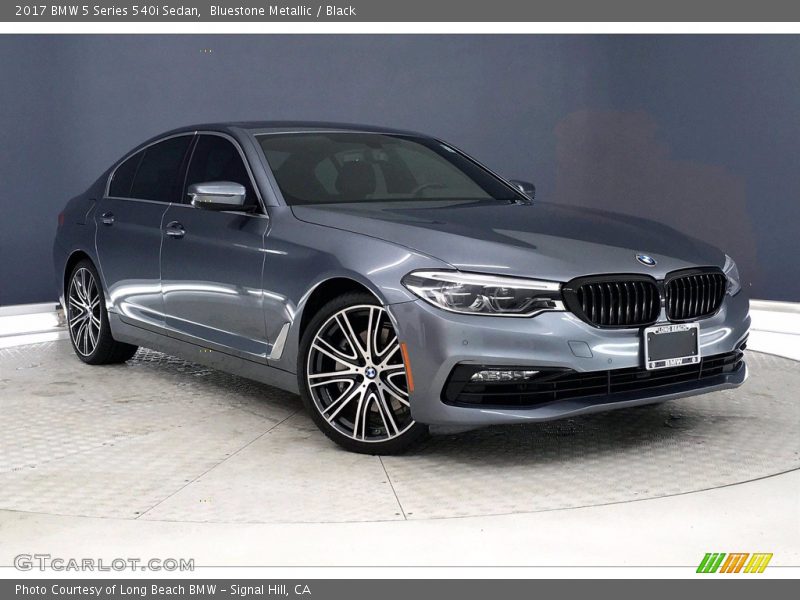 Bluestone Metallic / Black 2017 BMW 5 Series 540i Sedan