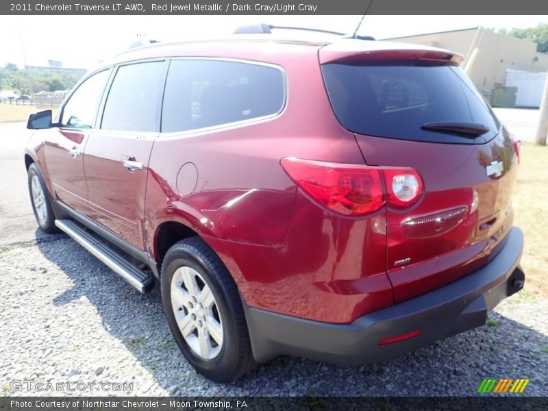 Red Jewel Metallic / Dark Gray/Light Gray 2011 Chevrolet Traverse LT AWD
