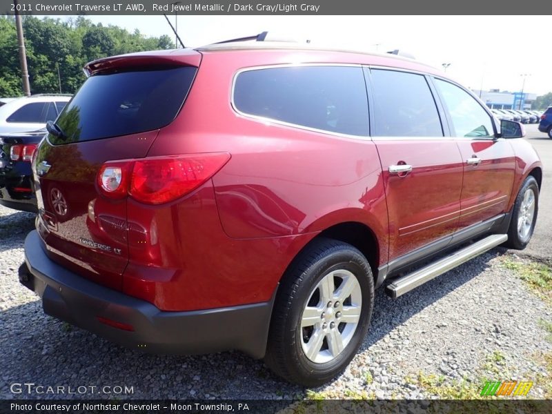 Red Jewel Metallic / Dark Gray/Light Gray 2011 Chevrolet Traverse LT AWD