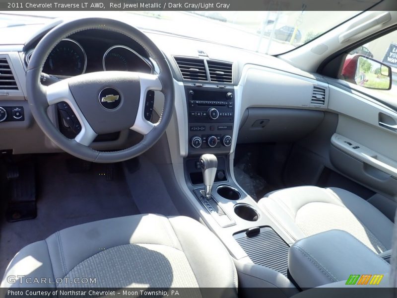 Red Jewel Metallic / Dark Gray/Light Gray 2011 Chevrolet Traverse LT AWD