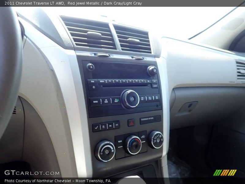 Red Jewel Metallic / Dark Gray/Light Gray 2011 Chevrolet Traverse LT AWD