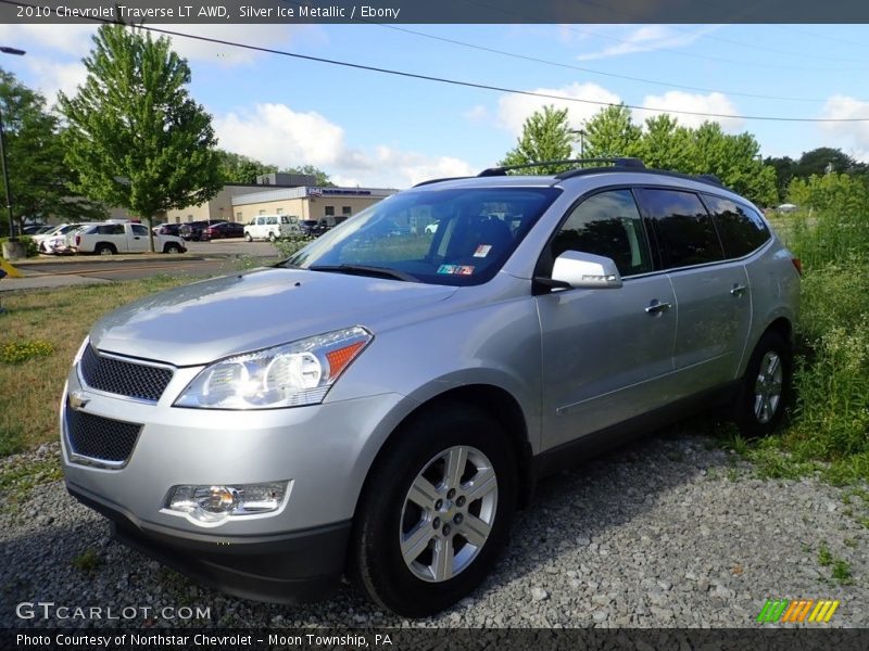 Silver Ice Metallic / Ebony 2010 Chevrolet Traverse LT AWD