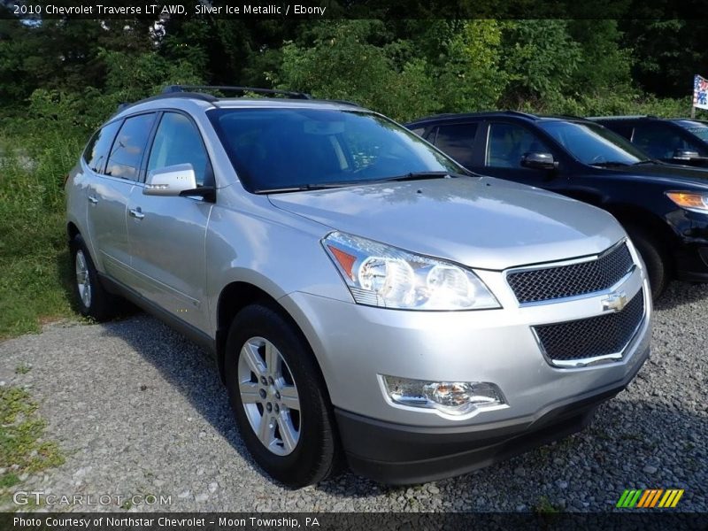 Silver Ice Metallic / Ebony 2010 Chevrolet Traverse LT AWD