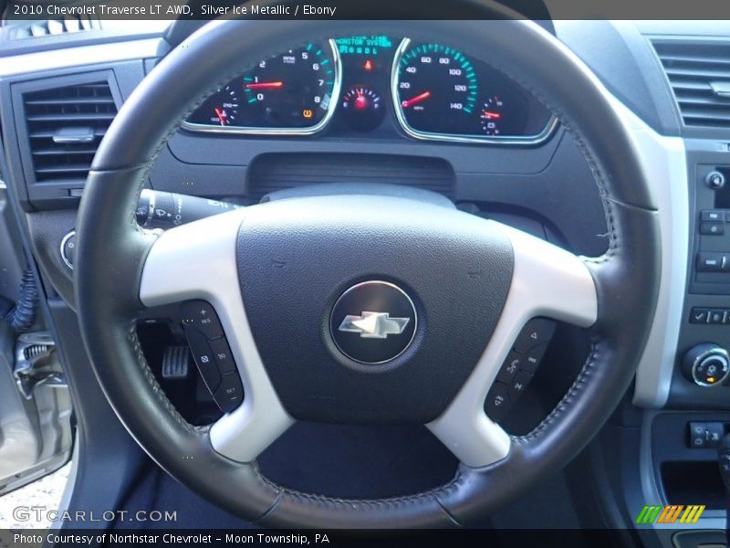 Silver Ice Metallic / Ebony 2010 Chevrolet Traverse LT AWD