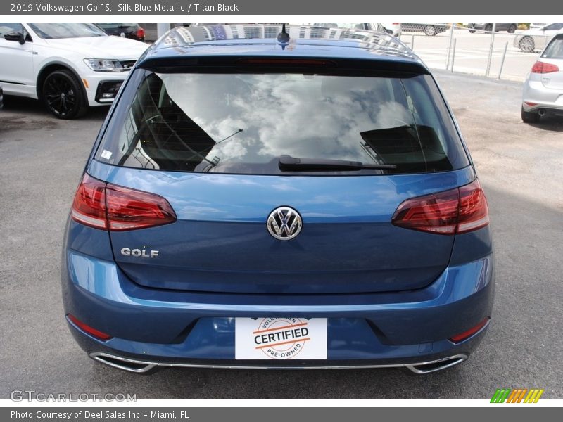 Silk Blue Metallic / Titan Black 2019 Volkswagen Golf S
