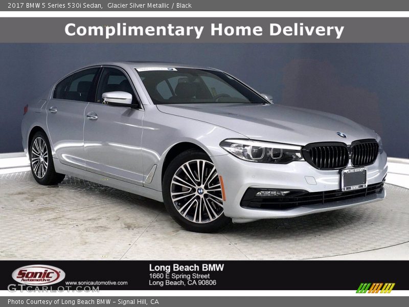 Glacier Silver Metallic / Black 2017 BMW 5 Series 530i Sedan