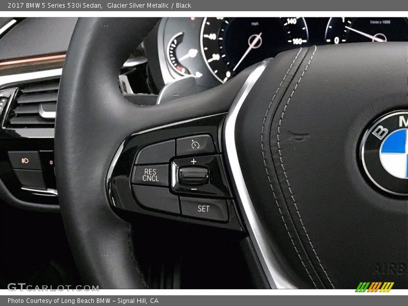 Glacier Silver Metallic / Black 2017 BMW 5 Series 530i Sedan