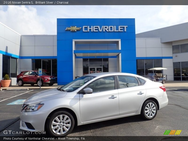 Brilliant Silver / Charcoal 2016 Nissan Sentra S
