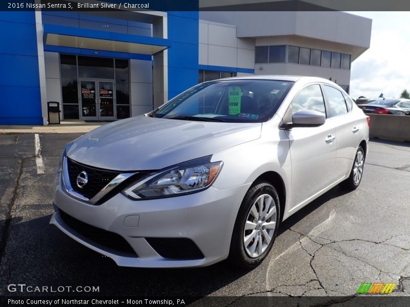 Brilliant Silver / Charcoal 2016 Nissan Sentra S