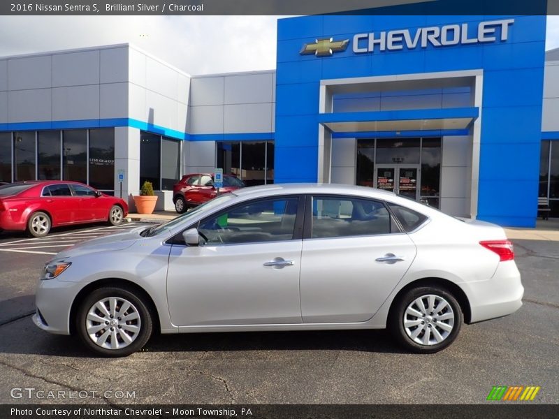 Brilliant Silver / Charcoal 2016 Nissan Sentra S