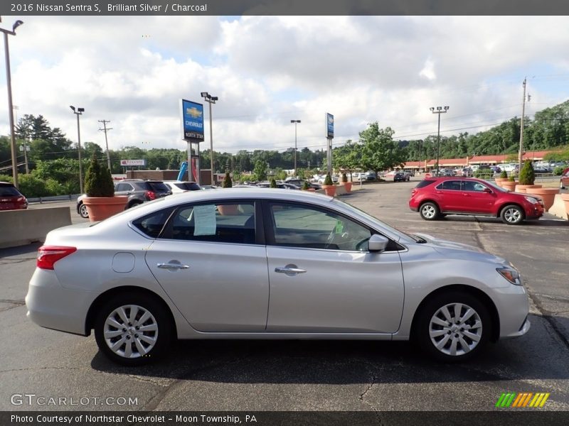 Brilliant Silver / Charcoal 2016 Nissan Sentra S