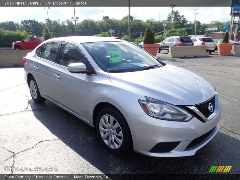 Brilliant Silver / Charcoal 2016 Nissan Sentra S