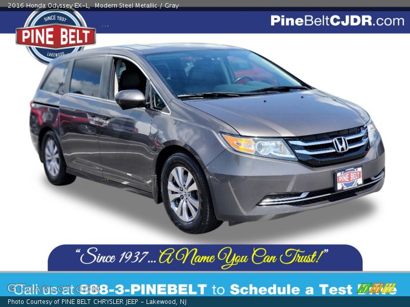 Modern Steel Metallic / Gray 2016 Honda Odyssey EX-L