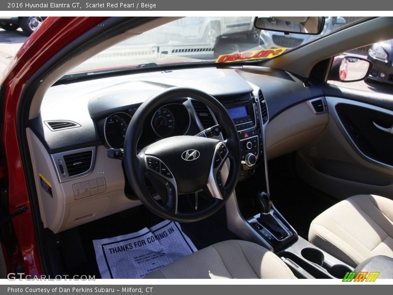 Scarlet Red Pearl / Beige 2016 Hyundai Elantra GT