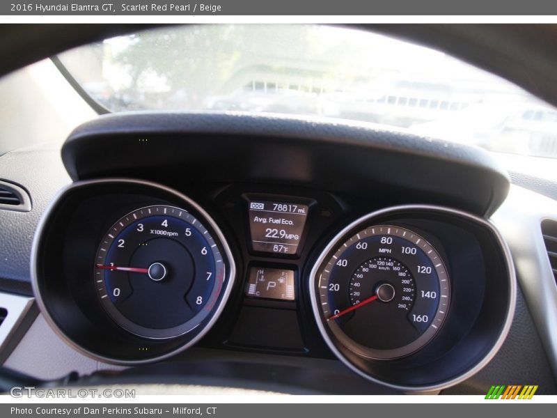 Scarlet Red Pearl / Beige 2016 Hyundai Elantra GT