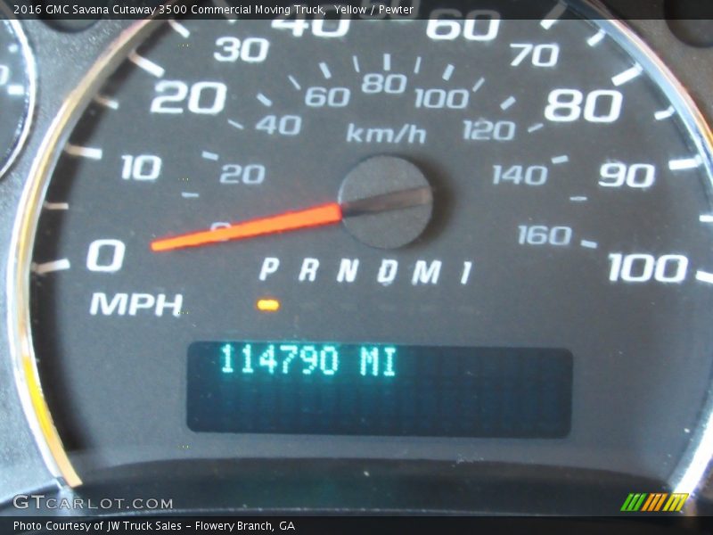 Yellow / Pewter 2016 GMC Savana Cutaway 3500 Commercial Moving Truck