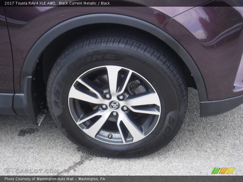 Black Current Metallic / Black 2017 Toyota RAV4 XLE AWD
