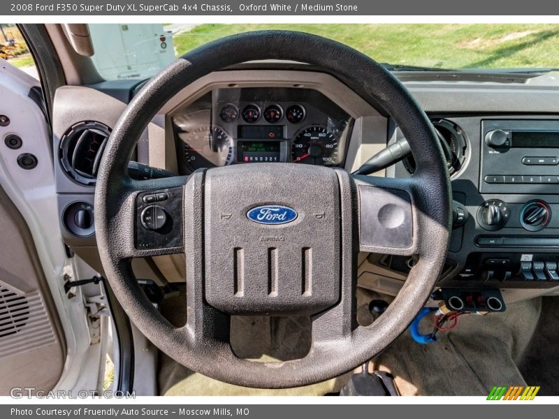 Oxford White / Medium Stone 2008 Ford F350 Super Duty XL SuperCab 4x4 Chassis
