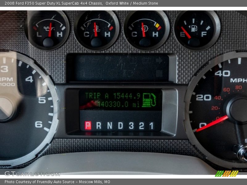 Oxford White / Medium Stone 2008 Ford F350 Super Duty XL SuperCab 4x4 Chassis