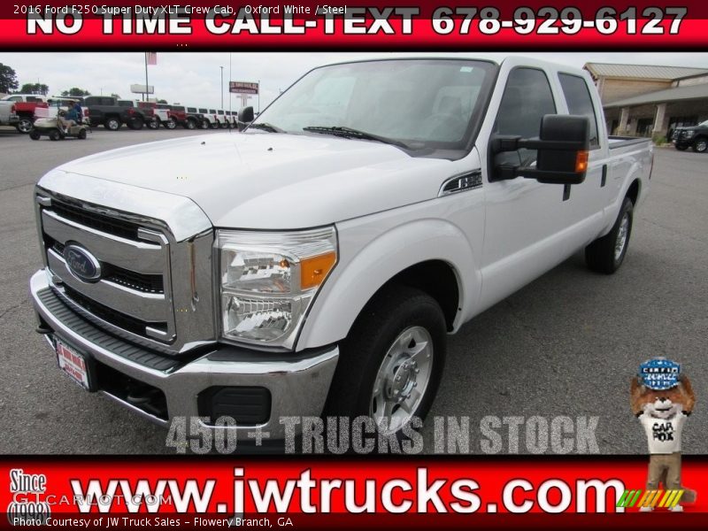 Oxford White / Steel 2016 Ford F250 Super Duty XLT Crew Cab