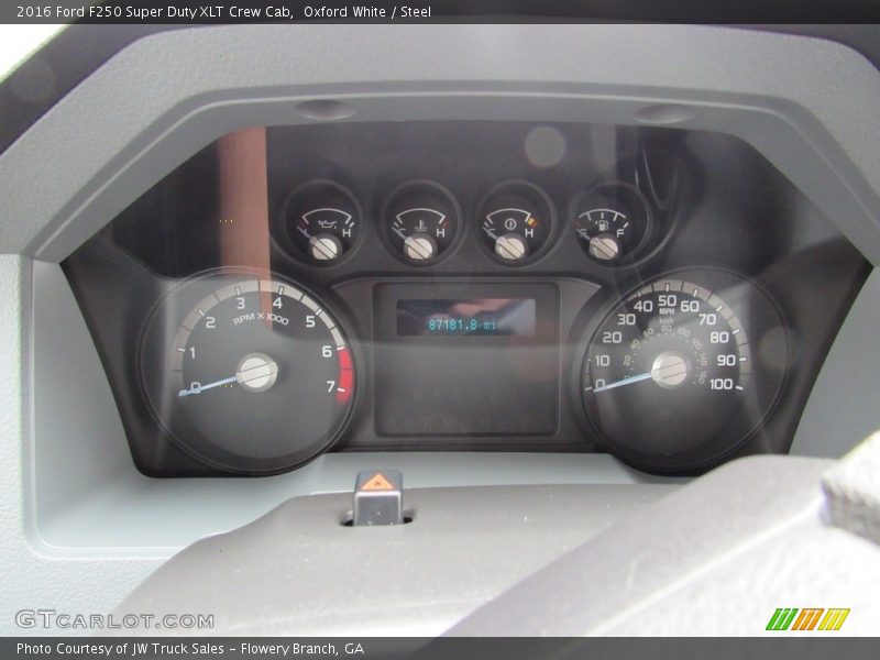 Oxford White / Steel 2016 Ford F250 Super Duty XLT Crew Cab