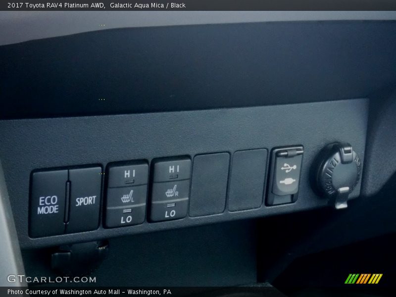 Galactic Aqua Mica / Black 2017 Toyota RAV4 Platinum AWD