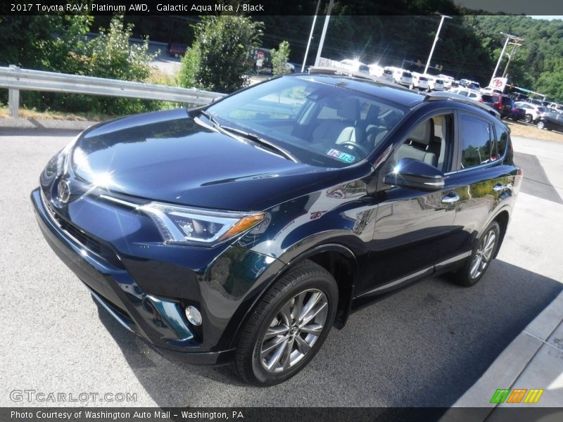 Galactic Aqua Mica / Black 2017 Toyota RAV4 Platinum AWD