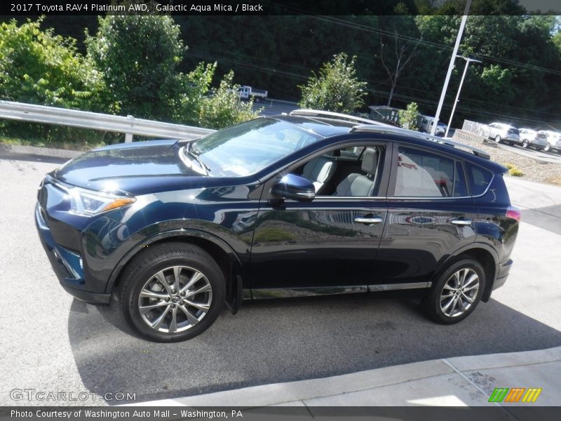 Galactic Aqua Mica / Black 2017 Toyota RAV4 Platinum AWD