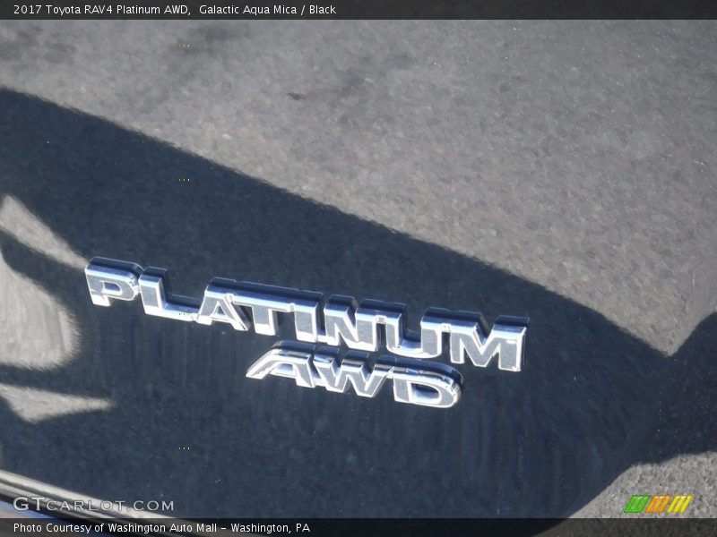 Galactic Aqua Mica / Black 2017 Toyota RAV4 Platinum AWD