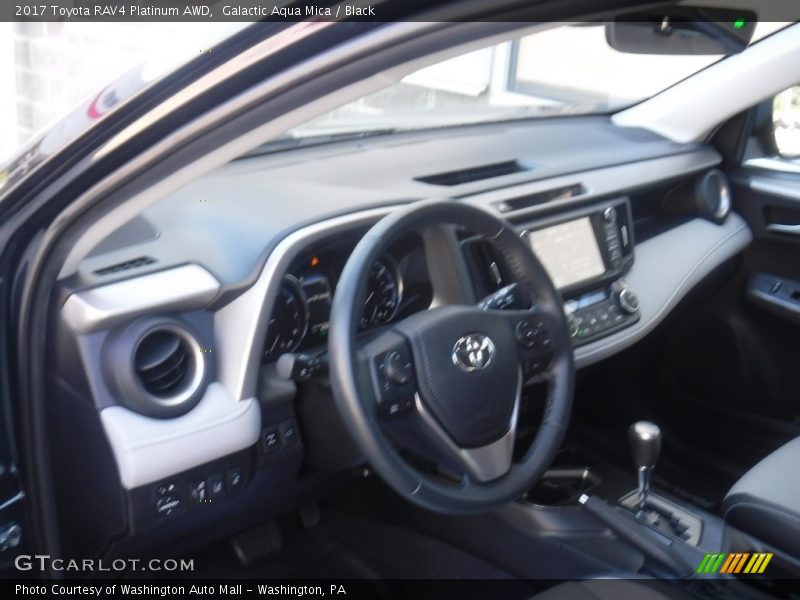 Galactic Aqua Mica / Black 2017 Toyota RAV4 Platinum AWD