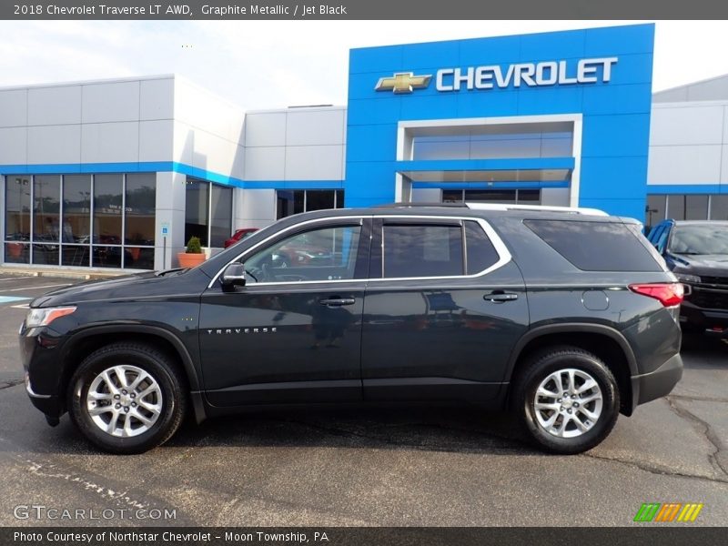 Graphite Metallic / Jet Black 2018 Chevrolet Traverse LT AWD