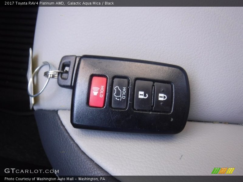 Galactic Aqua Mica / Black 2017 Toyota RAV4 Platinum AWD