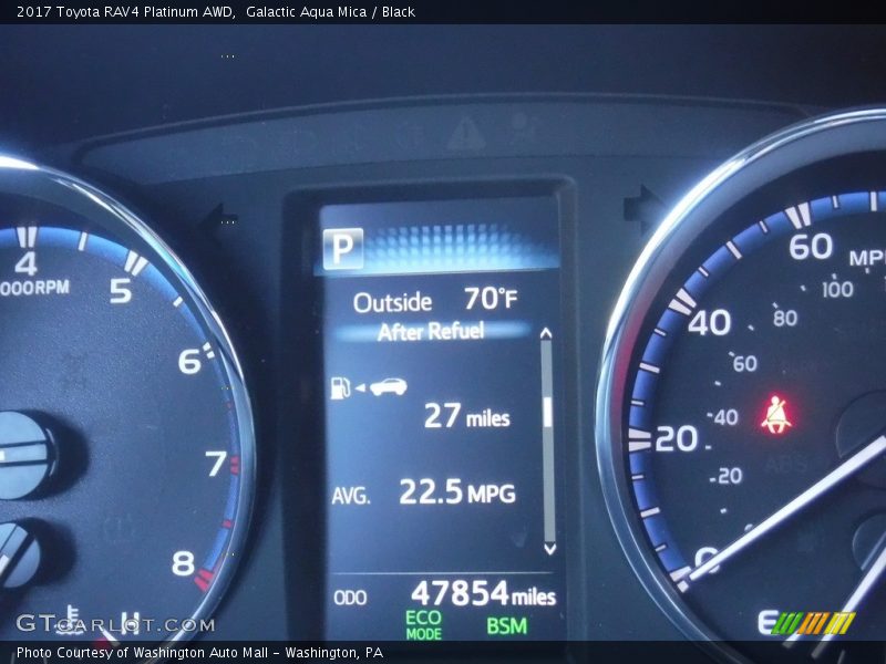 Galactic Aqua Mica / Black 2017 Toyota RAV4 Platinum AWD