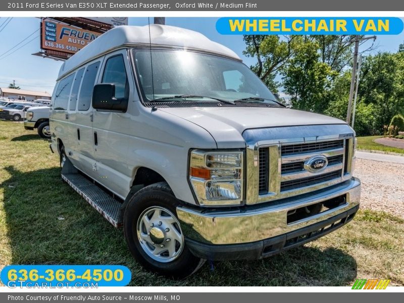 Oxford White / Medium Flint 2011 Ford E Series Van E350 XLT Extended Passenger
