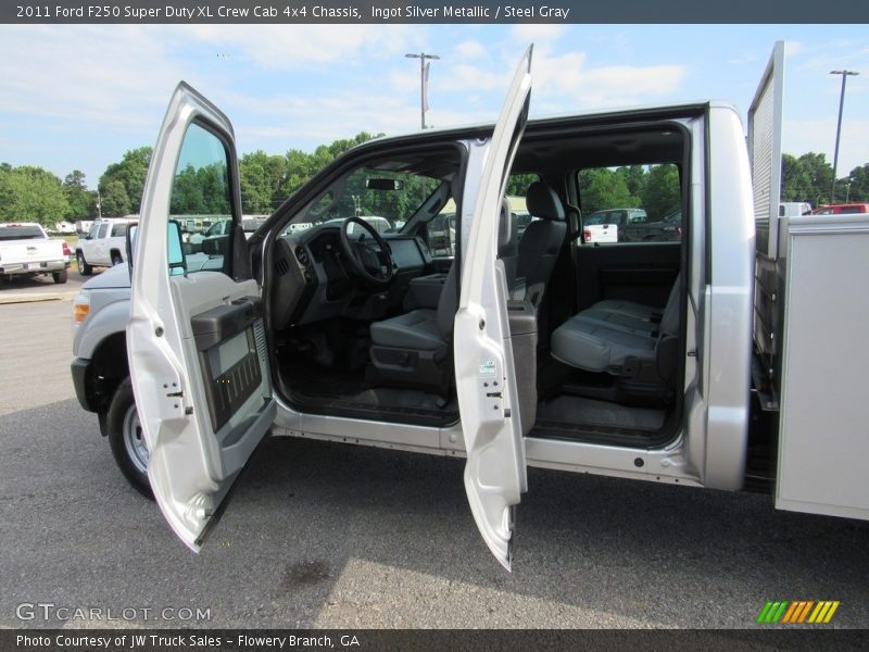 Ingot Silver Metallic / Steel Gray 2011 Ford F250 Super Duty XL Crew Cab 4x4 Chassis
