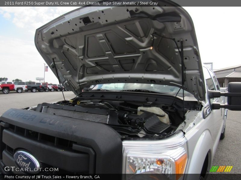 Ingot Silver Metallic / Steel Gray 2011 Ford F250 Super Duty XL Crew Cab 4x4 Chassis