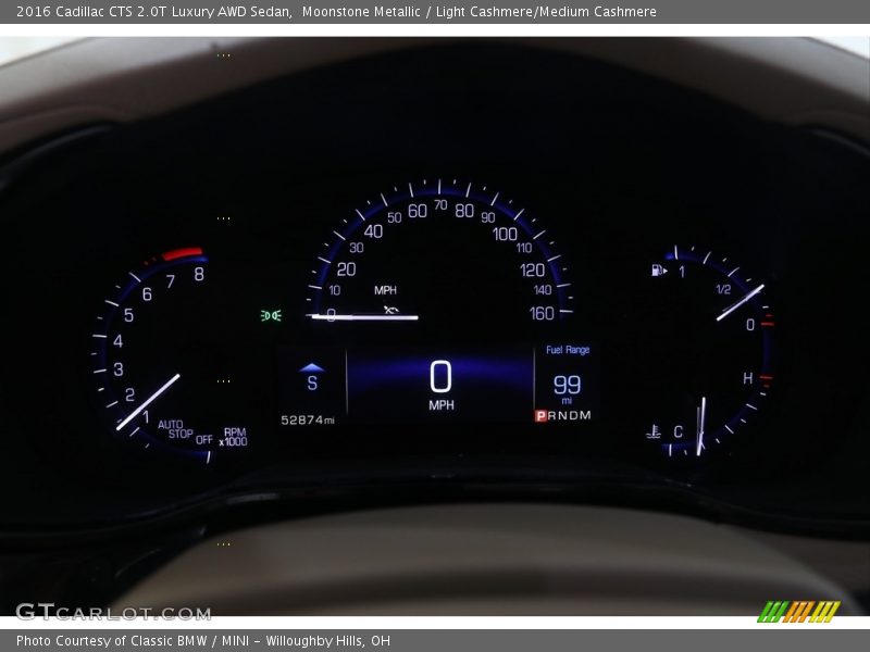 Moonstone Metallic / Light Cashmere/Medium Cashmere 2016 Cadillac CTS 2.0T Luxury AWD Sedan