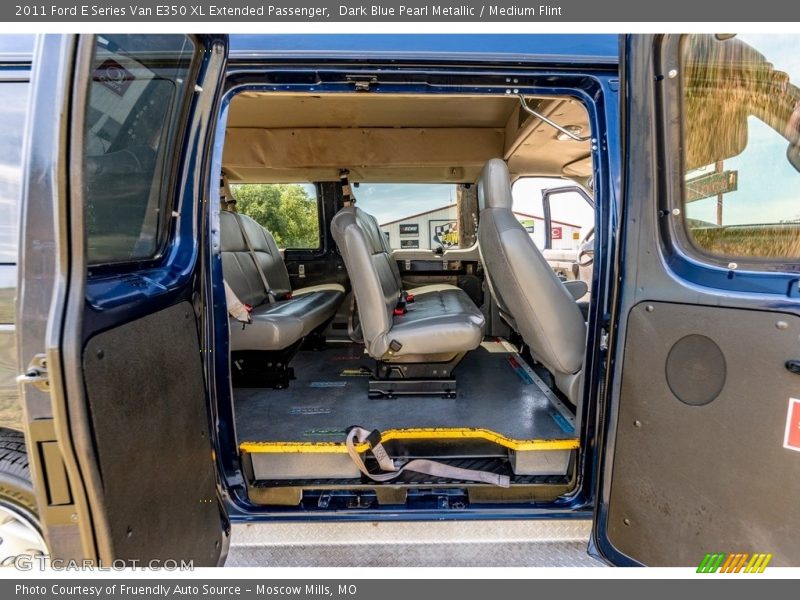 Dark Blue Pearl Metallic / Medium Flint 2011 Ford E Series Van E350 XL Extended Passenger